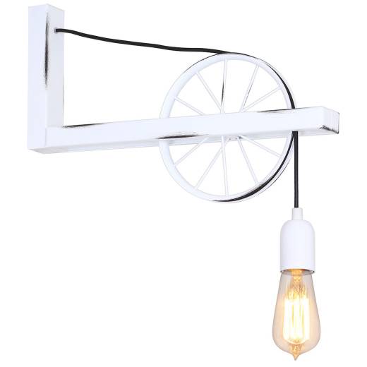 Wandleuchte Vintage Innenlampe Weiß Rustikal E27
