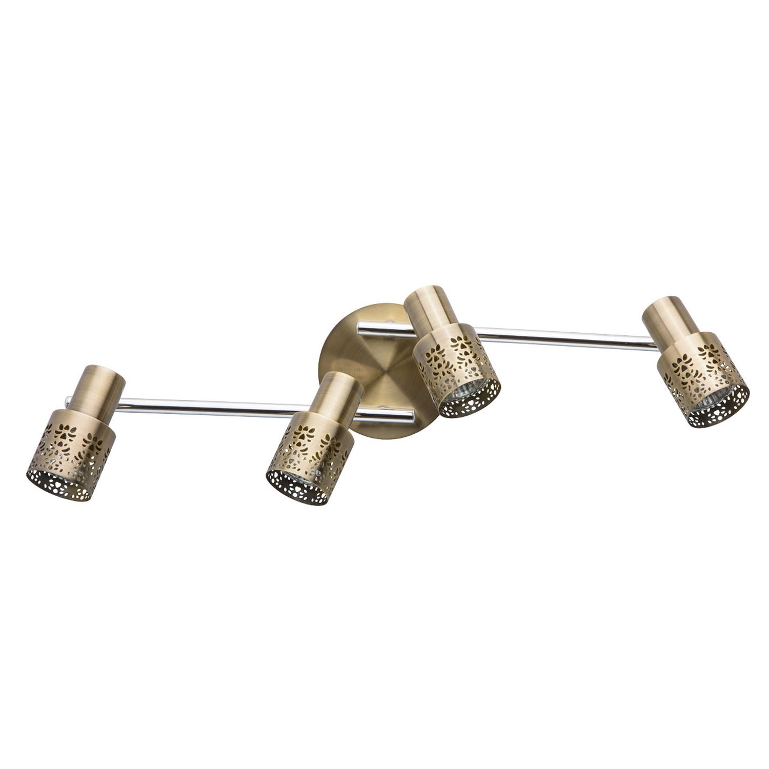Wand Spot Strahler in Messing verstellbare Arme Wand Spot Strahler in Messing verstellbare Arme