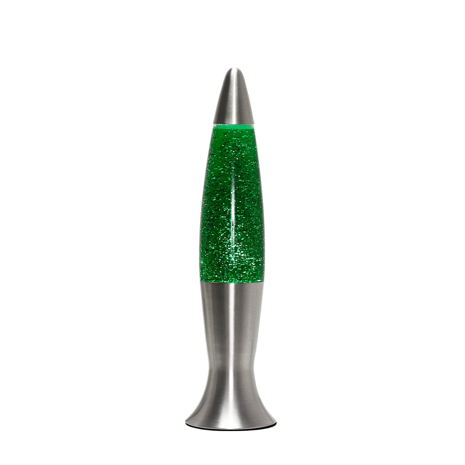 Retro Lavalampe ANGELINA Grün Glitter Silber 40cm Retro Lavalampe ANGELINA Grün Glitter Silber 40cm