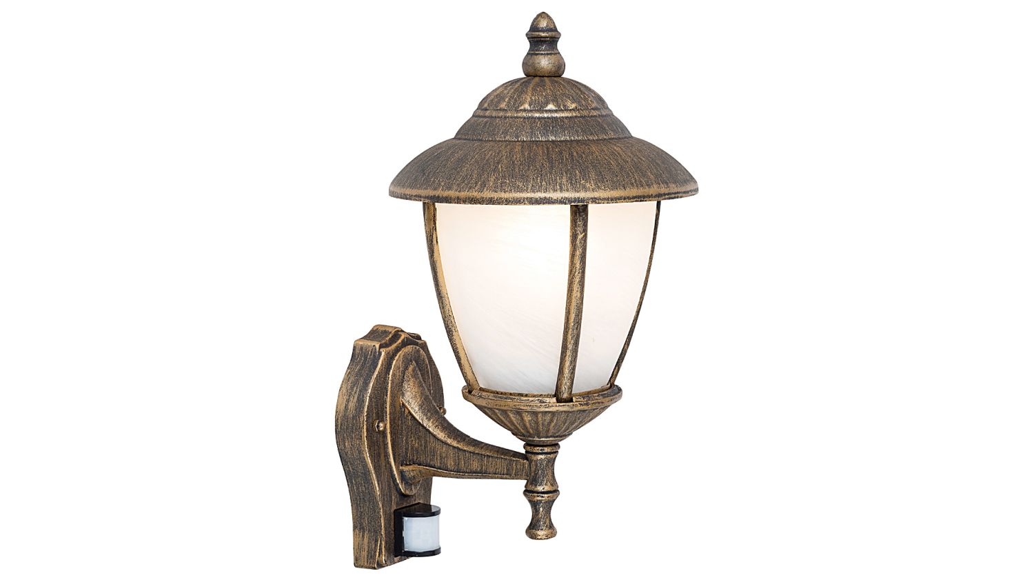 Wandlampe Außen mit Sensor Gold blendarm IP43 Hof Wandlampe Außen mit Sensor Gold blendarm IP43 Hof
