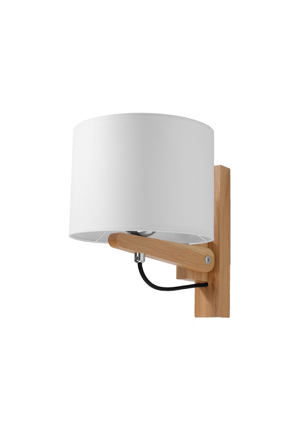 Wohnliche Wandlampe GEGANIA Stoff Holz Modern E27 Wohnliche Wandlampe GEGANIA Stoff Holz Modern E27