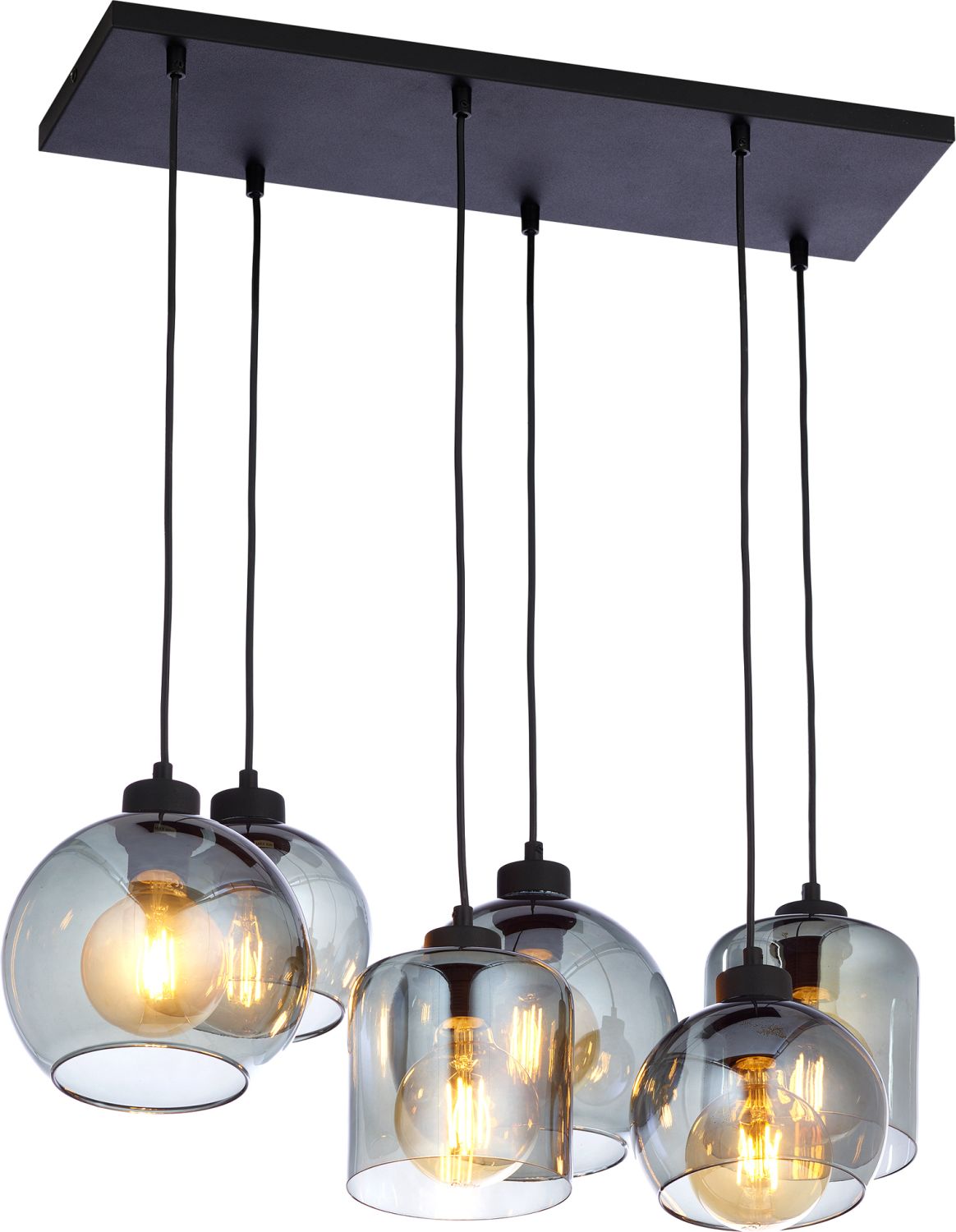 Pendelleuchte in Graphit Schwarz 6 Esstisch Lampe Pendelleuchte in Graphit Schwarz 6 Esstisch Lampe