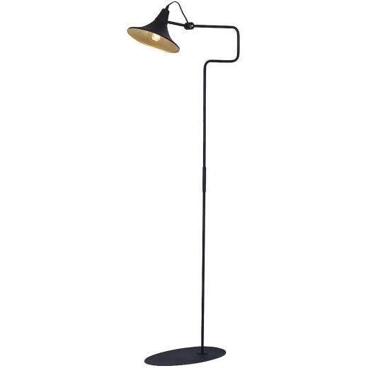 Stehlampe Schwarz Wohnzimmer flexibel Retro Lampe