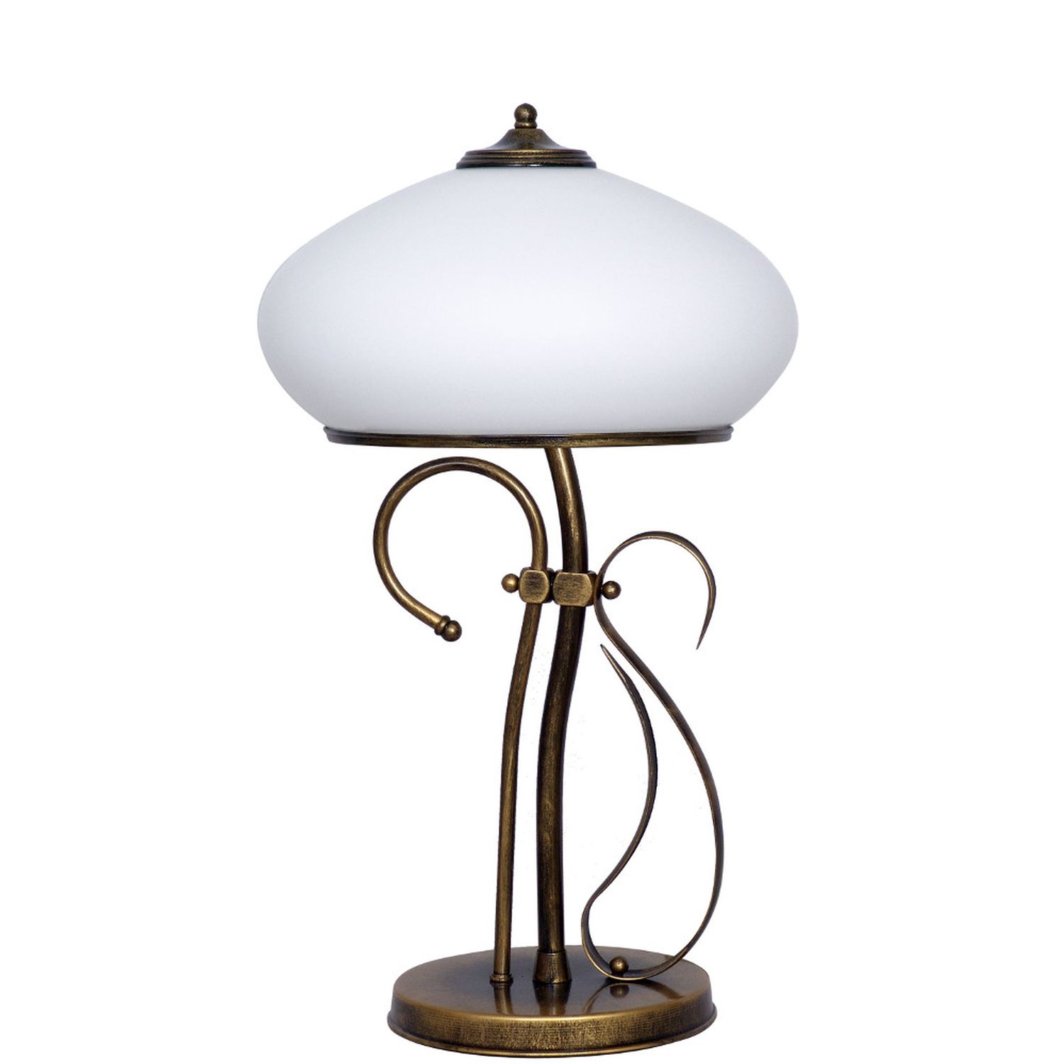 Tischlampe Glas Metall 60cm Jugendstil Leuchte Tischlampe Glas Metall 60cm Jugendstil Leuchte