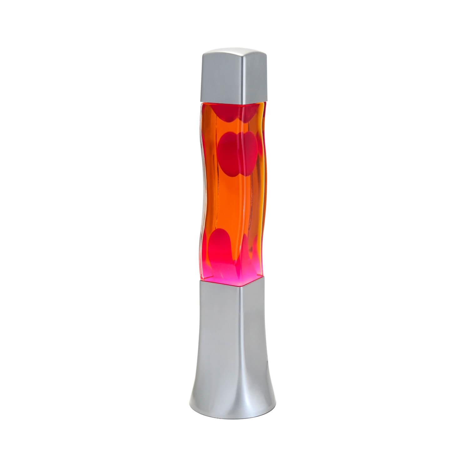 BECKSTER Lavalampe Rot Wachs Orange 42cm quadratisch BECKSTER Lavalampe Rot Wachs Orange 42cm quadratisch
