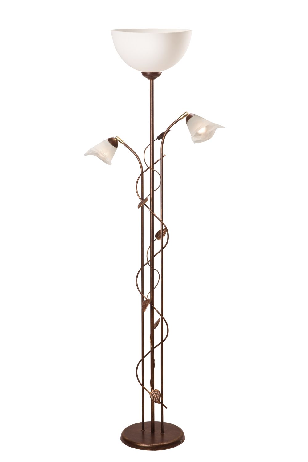 Stehlampe Shabby Braun antik Metall Bodenleuchte Stehlampe Shabby Braun antik Metall Bodenleuchte
