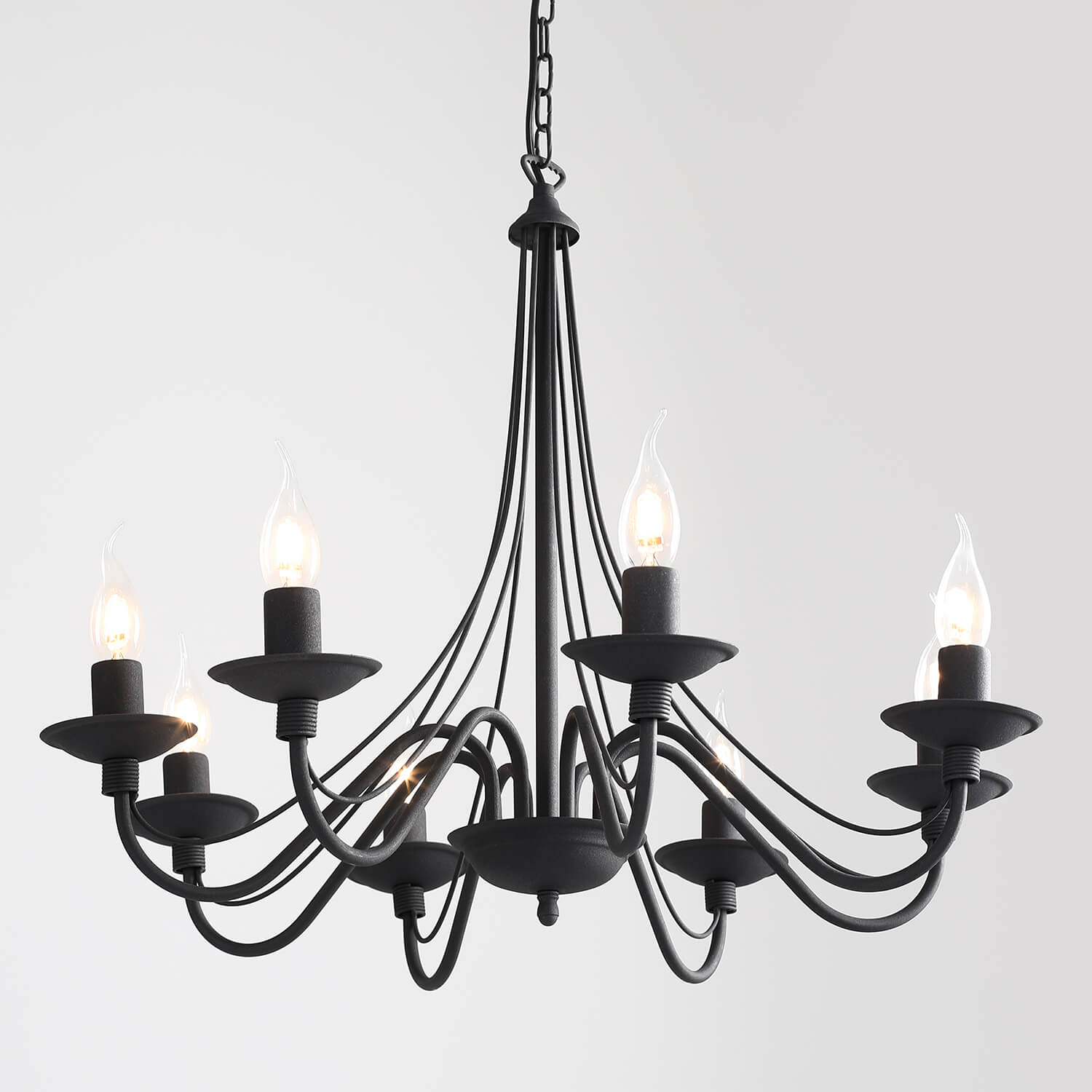 Kronleuchter Metall Schwarz Rustikal E14 Esszimmer Kronleuchter Metall Schwarz Rustikal E14 Esszimmer