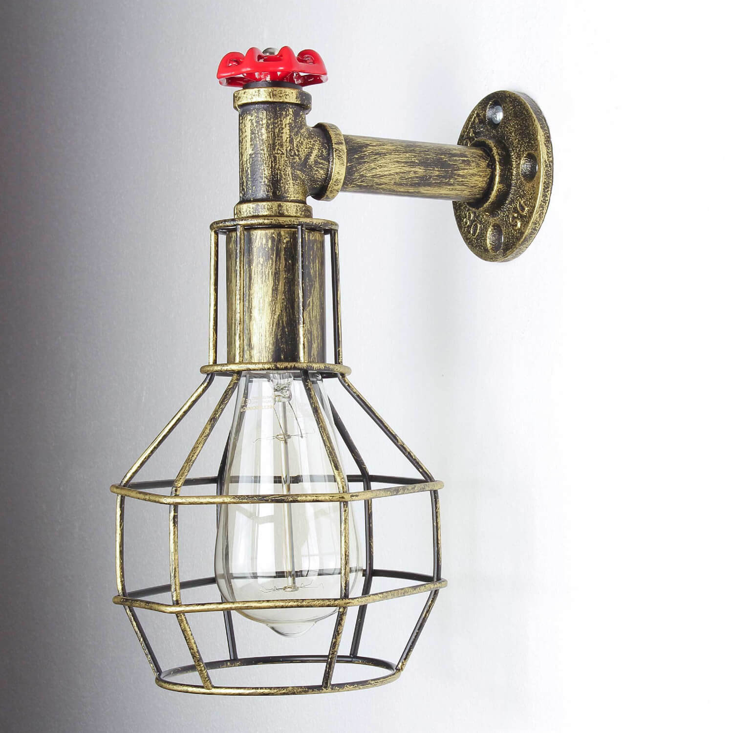 Wandlampe Steampunk Wasserrohr Design Wandlampe Steampunk Wasserrohr Design