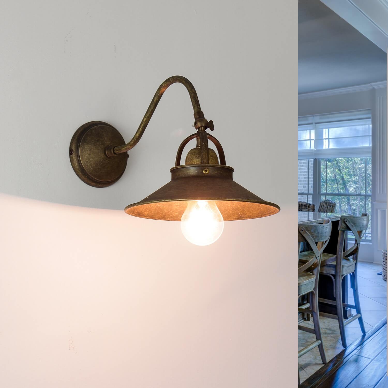Premium Wandleuchte Country Messing in Bronze Antik Premium Wandleuchte Country Messing in Bronze Antik