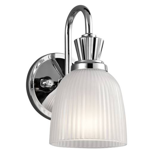 Stilvolle Badleuchte mit LED IP44 Riffelglas COSTILLA