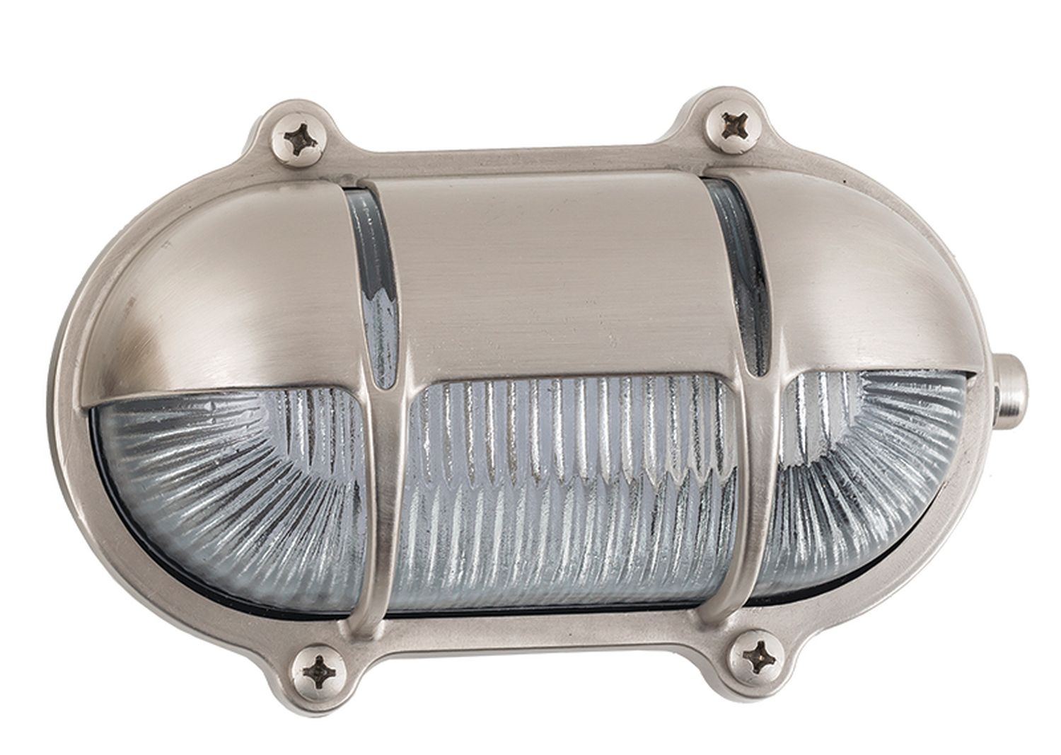Wandlampe Nickel IP64 Echt-Messing oval Maritim Wandlampe Nickel IP64 Echt-Messing oval Maritim