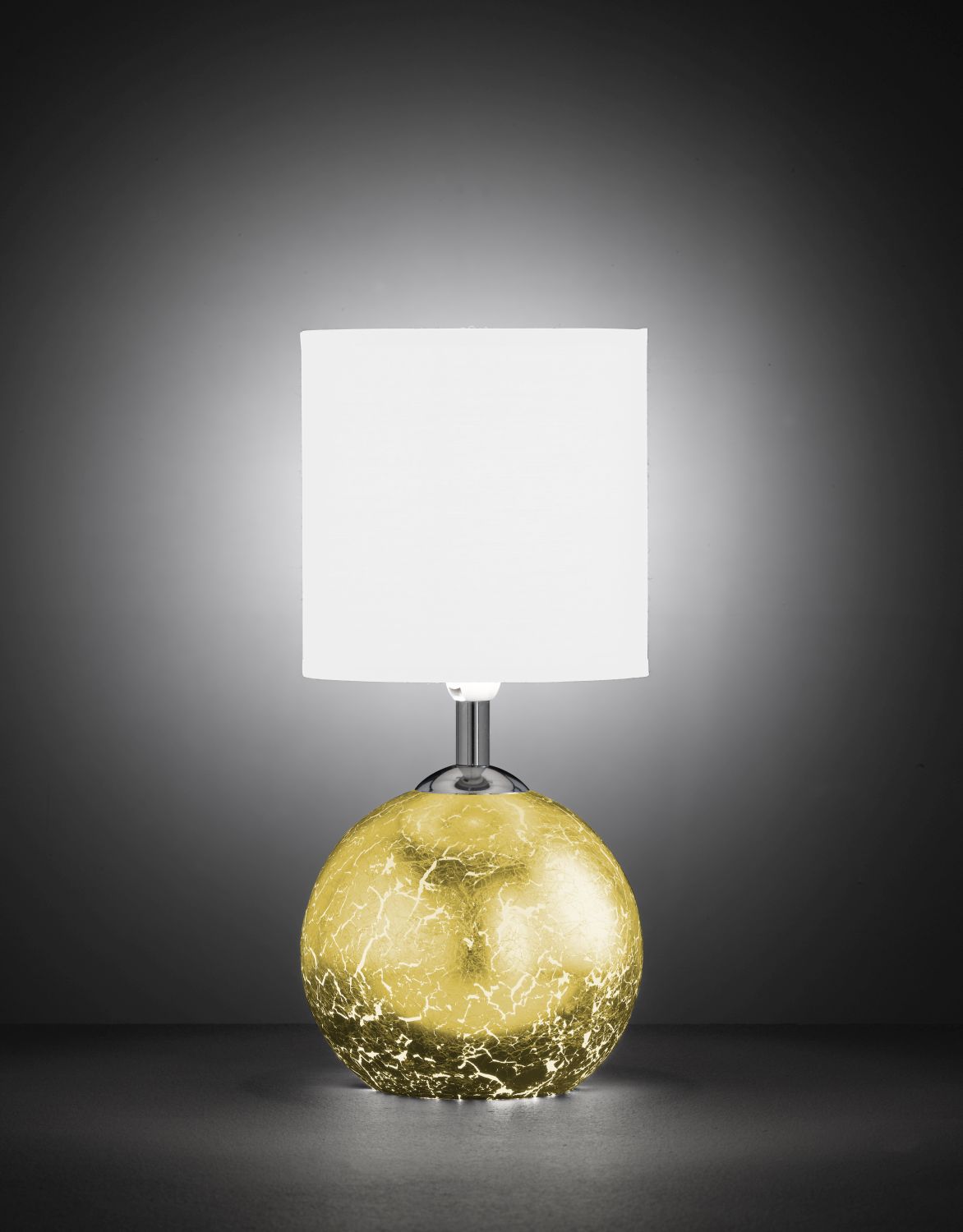 Lichtdurchlässige Tischleuchte in Gold Optik Lichtdurchlässige Tischleuchte in Gold Optik
