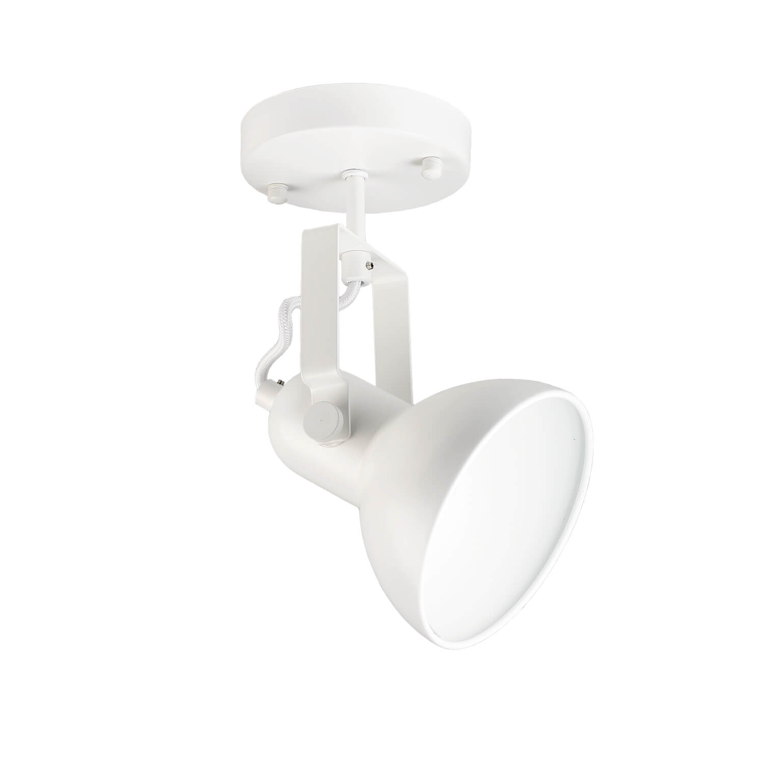 Weiße Spot Lampe DALLAS Retro Design E14 verstellbar Weiße Spot Lampe DALLAS Retro Design E14 verstellbar