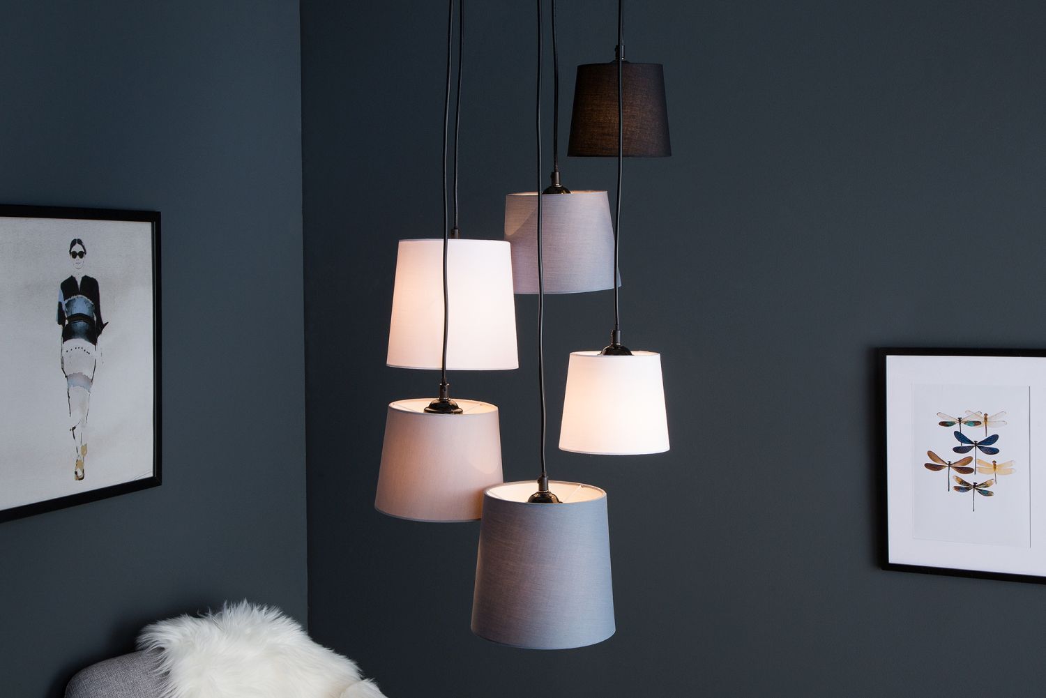 Hängeleuchte Wohnzimmer Weiß Grau Beige Modern Design Hängeleuchte Wohnzimmer Weiß Grau Beige Modern Design