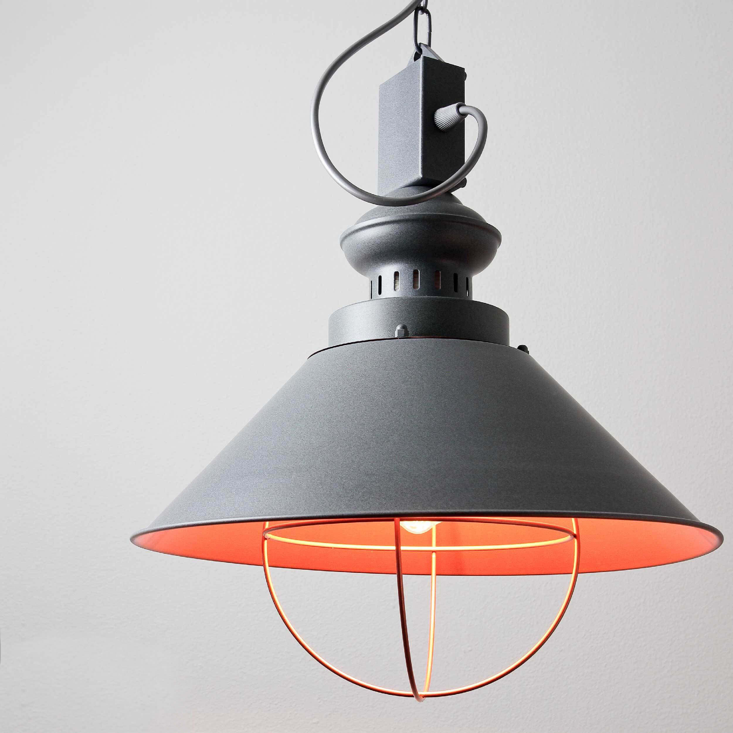 Pendelleuchte Industriedesign Esstisch in Grau Kupfer Pendelleuchte Industriedesign Esstisch in Grau Kupfer
