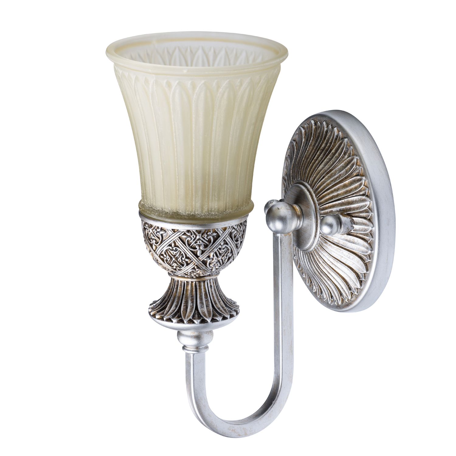 Elegante Wandleuchte OTTILIE Silber Creme Vintage Elegante Wandleuchte OTTILIE Silber Creme Vintage