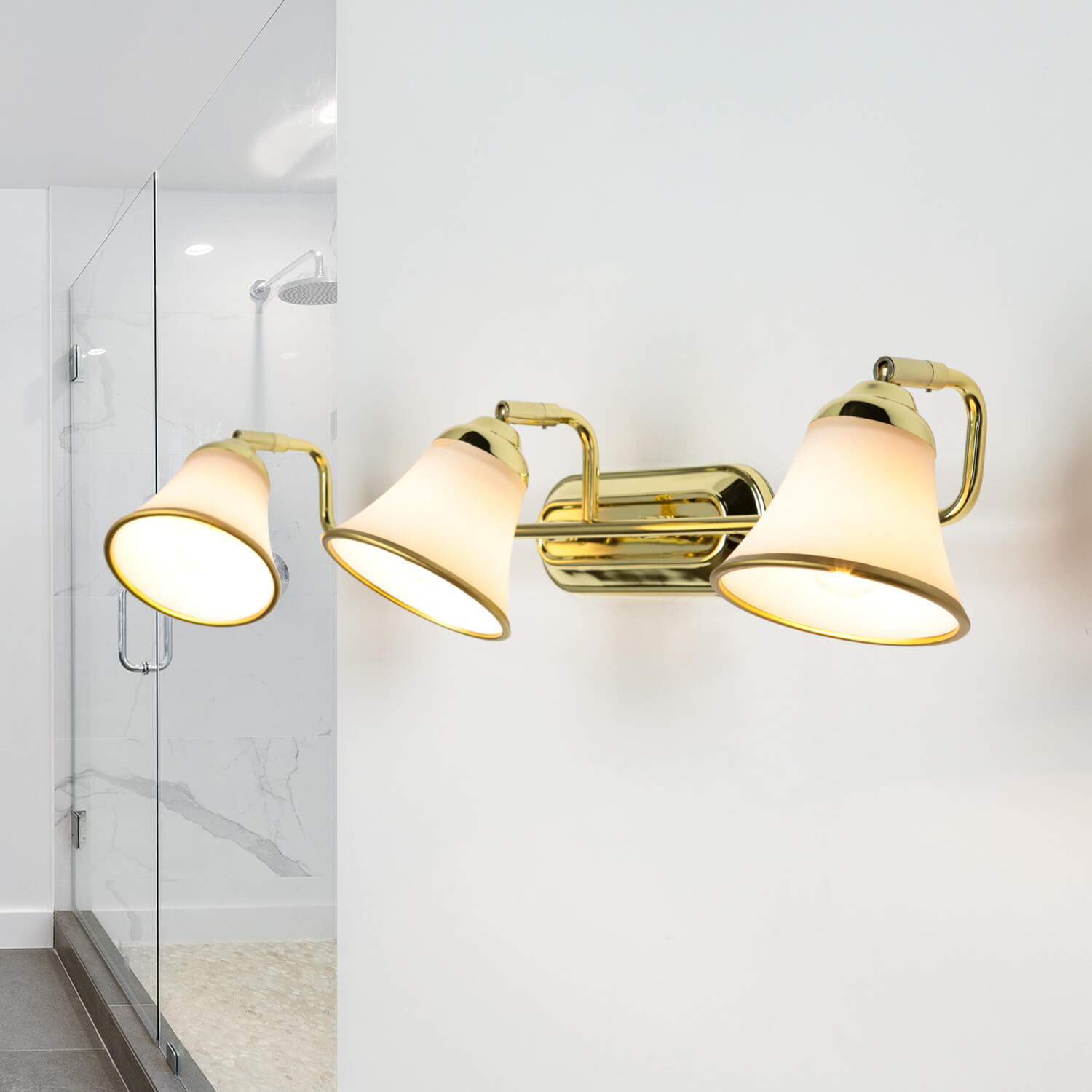 Verstellbare Badezimmerleuchte Wand in Gold GRANDO Verstellbare Badezimmerleuchte Wand in Gold GRANDO