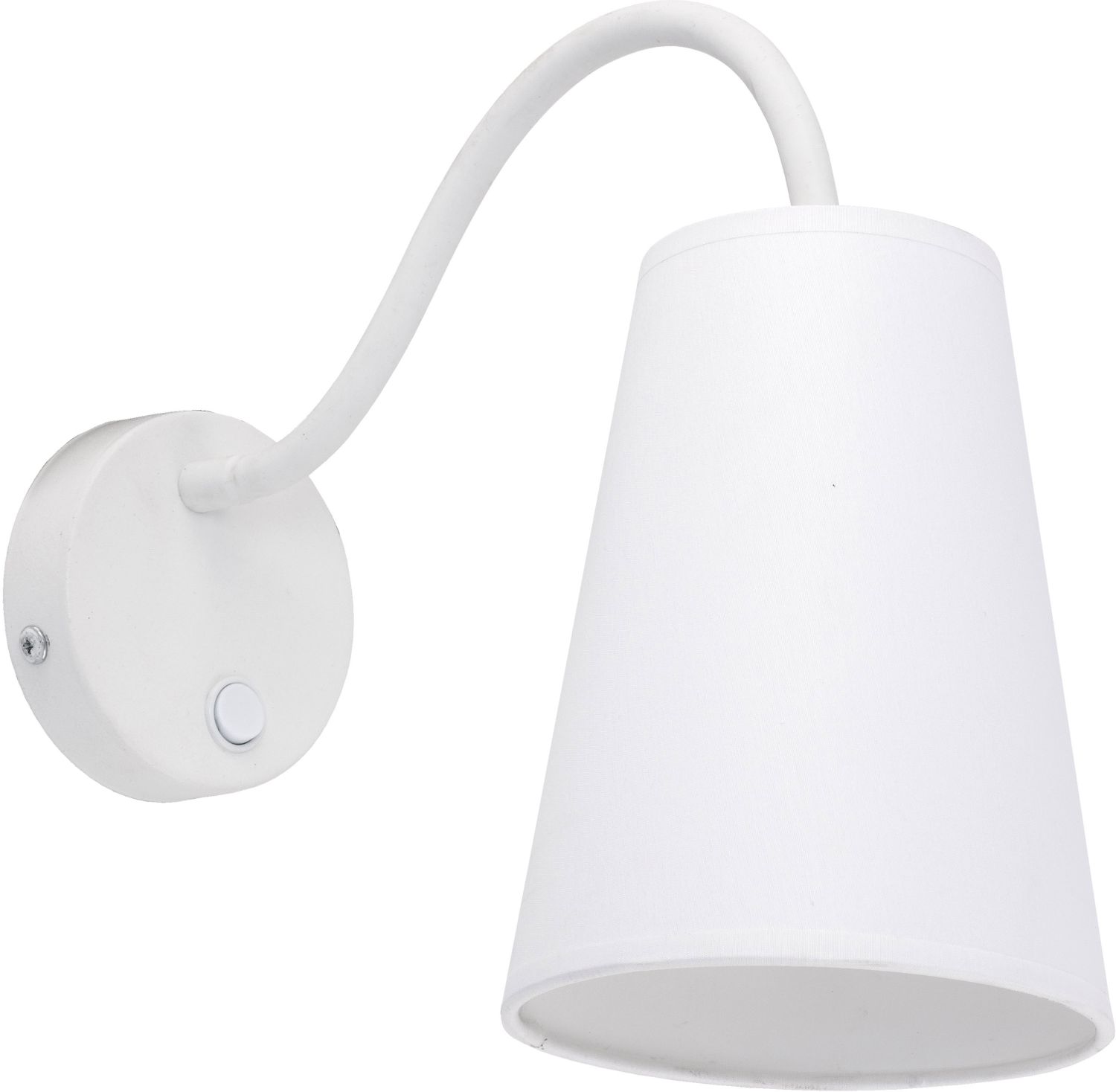 Verstellbare Wandlampe Weiß Ø13cm mit Schalter Verstellbare Wandlampe Weiß Ø13cm mit Schalter