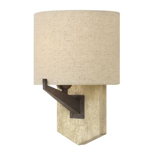 VIVIA Wandleuchte Beige B:21cm Rustikal Lampe