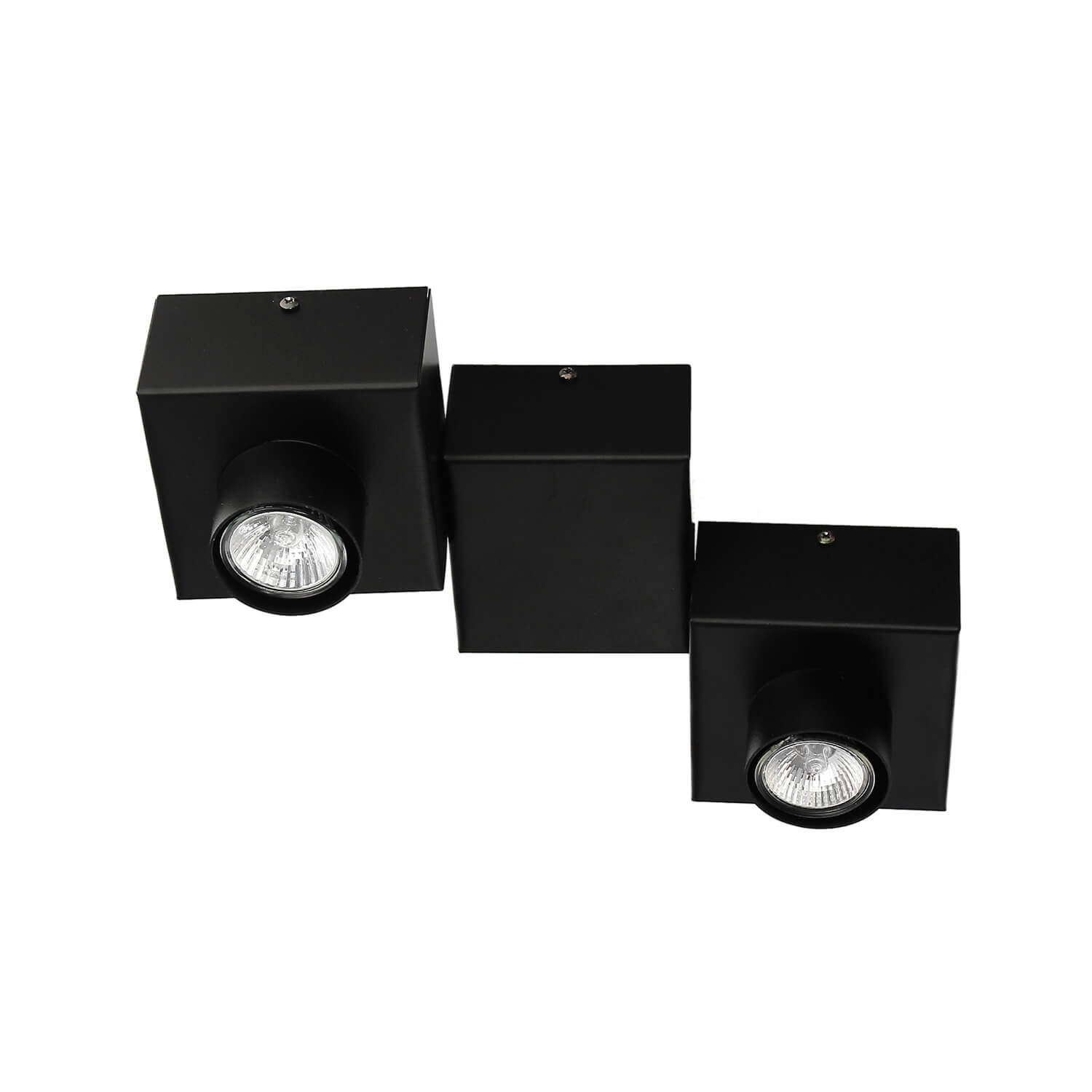 Deckenleuchte Schwarz Modern eckig 2-flammig GU10 Deckenleuchte Schwarz Modern eckig 2-flammig GU10