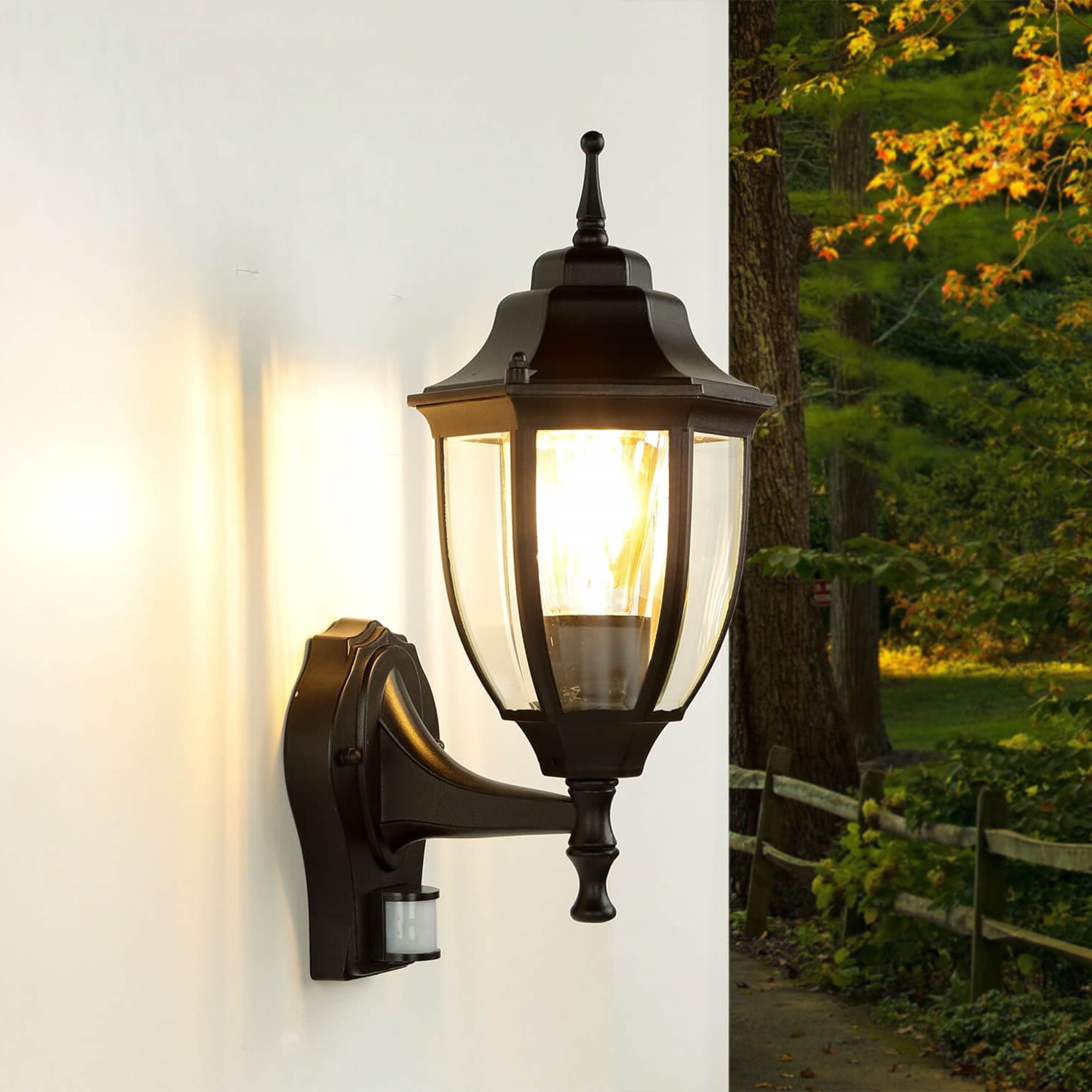 Garten Wandlampe Sensor einstellbar Laterne Außen Garten Wandlampe Sensor einstellbar Laterne Außen