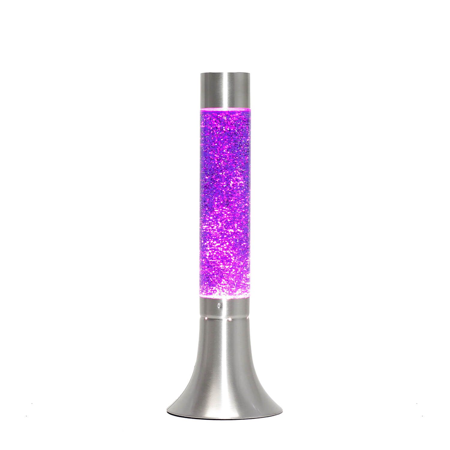 Lila Lavalampe Glitter H:38cm Retro Design YVONNE Lila Lavalampe Glitter H:38cm Retro Design YVONNE
