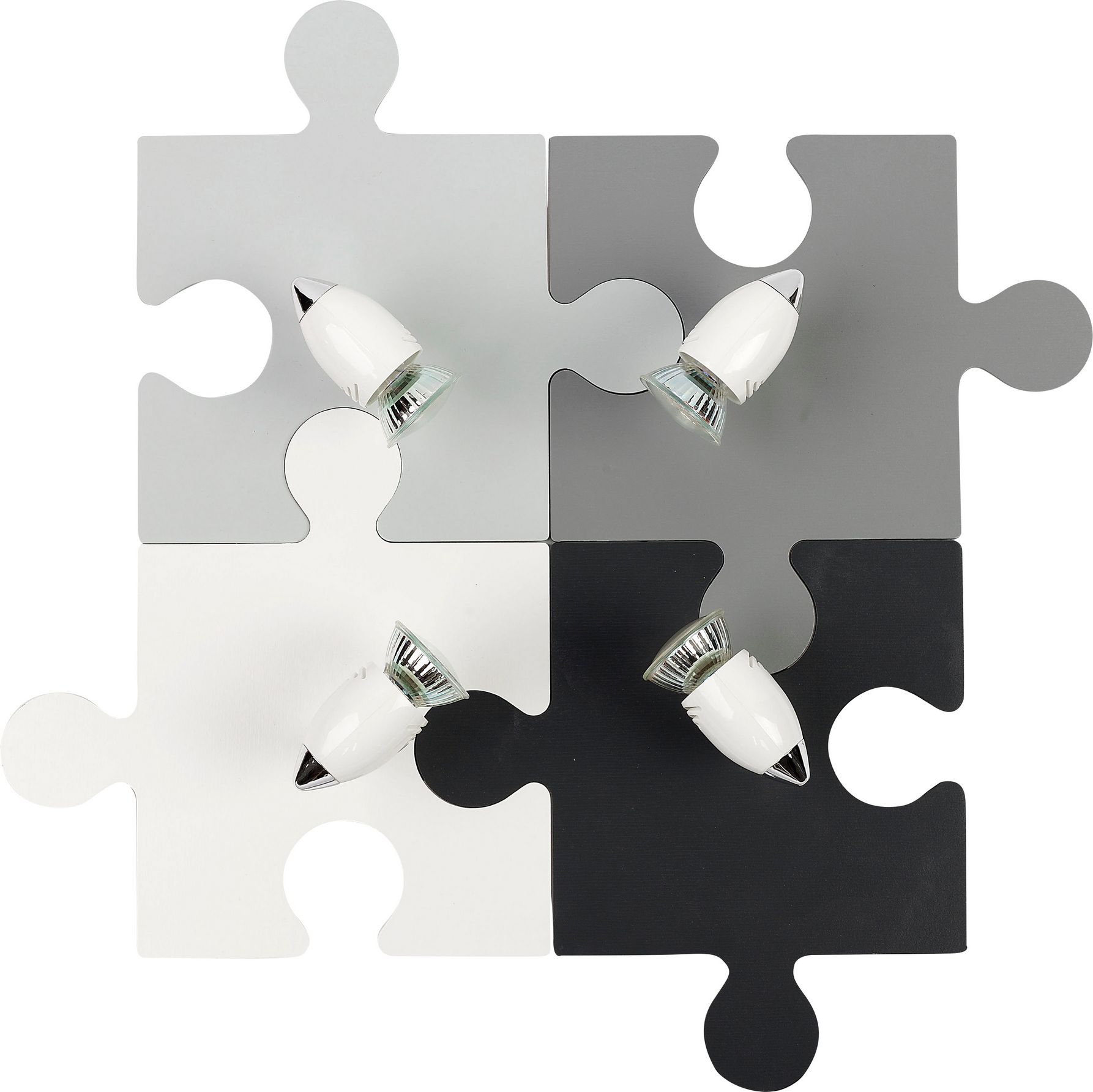 Wandleuchte Kinderzimmerlampe PUZZLE in Grau 4-flmg Wandleuchte Kinderzimmerlampe PUZZLE in Grau 4-flmg
