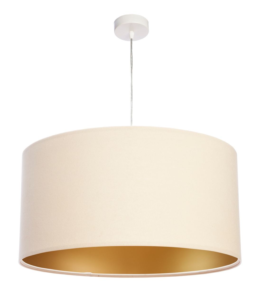 Hängeleuchte Schirm Creme Gold Retro rund Esstisch Hängeleuchte Schirm Creme Gold Retro rund Esstisch