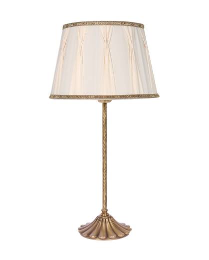 Tischlampe Schlafzimmer Wohnzimmer aus Messing Stoff