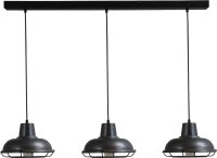 Vintage Pendelleuchte K&uuml;chenlampe in Schwarz Roter...