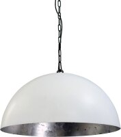 H&auml;ngeleuchte LARINO Wei&szlig; Silber &Oslash;50cm...