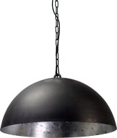 Moderne H&auml;ngelampe LARINO Grau Metall Silber...