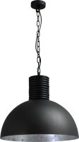 Premium H&auml;ngelampe LARINO Grau Metall Silber &Oslash;50cm