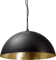 LARINO H&auml;ngelampe Grau Metall Gold &Oslash;60cm...