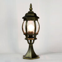 Kleine Sockel Steh Lampe für außen Gold Antik...