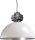 Industrie H&auml;ngelampe XXL &Oslash;80cm Wei&szlig; Silber LARINO