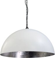 Hängelampe XXL Ø80cm Weiß Silber LARINO...