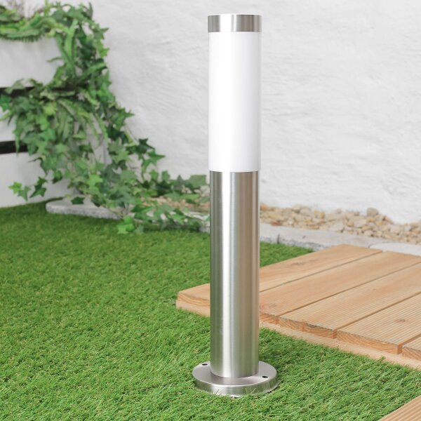 Edelstahl Wegeleuchte Silber Ø6cm H:45cm IP44
