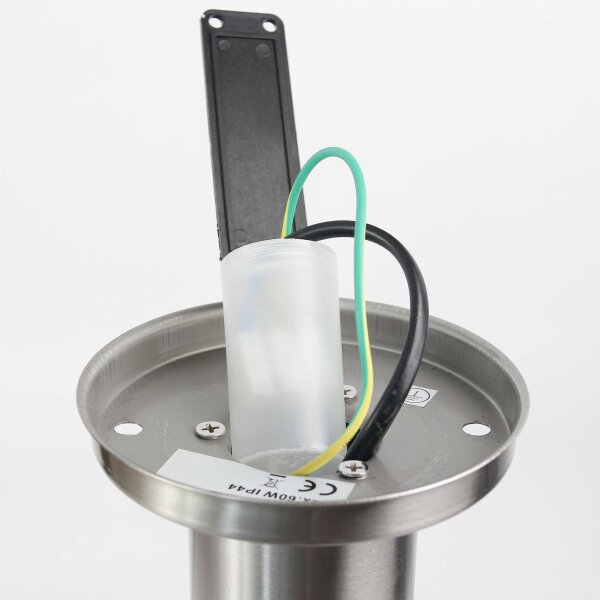 Edelstahl Wegeleuchte Silber Ø6cm H:45cm IP44