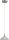 Zeitlose LED Pendelleuchte MELANI Glasschirm Nickel