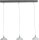 LED Pendelleuchte Glasschirm matte Nickel Optik