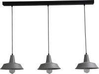 Design H&auml;ngeleuchte Grau &Oslash;25cm 3xE27 lang...