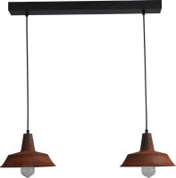 Pendelleuchte Braun Antik &Oslash;25cm 2xE27 Handarbeit