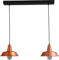 Hochwertige H&auml;ngelampe Kupfer &Oslash;25cm 2xE27 PRATO