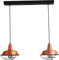 Industrie Hängelampe Kupfer Ø25cm 2xE27...