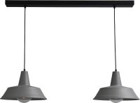 Design Pendelleuchte Grau &Oslash;35cm Handarbeit 2-flmg