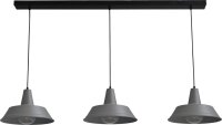 Graue H&auml;ngeleuchte Lang L:130cm &Oslash;35cm Handarbeit