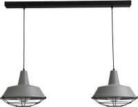 Premium Pendelleuchte Grau &Oslash;35cm 2xE27 Handarbeit