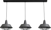 Lange H&auml;ngeleuchte Grau L:130cm &Oslash;35cm Ziergitter