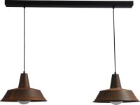 Industrie H&auml;ngelampe Braun Antik &Oslash;35cm 2xE27...